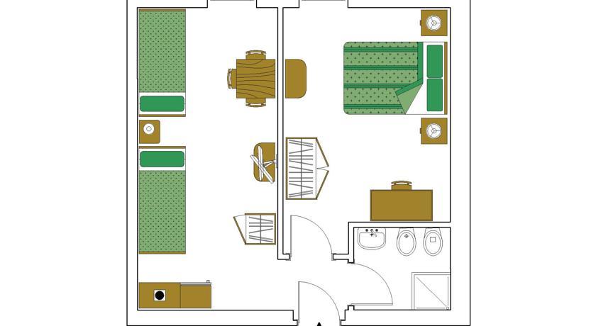 Hotel Elbele Garni Folgaria Rum bild